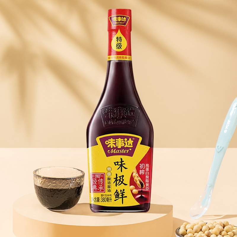 ซีอิ๊วเมืองจีน MASTERมาสเตอร์ ซอสถั่วเหลือง380ml味事达