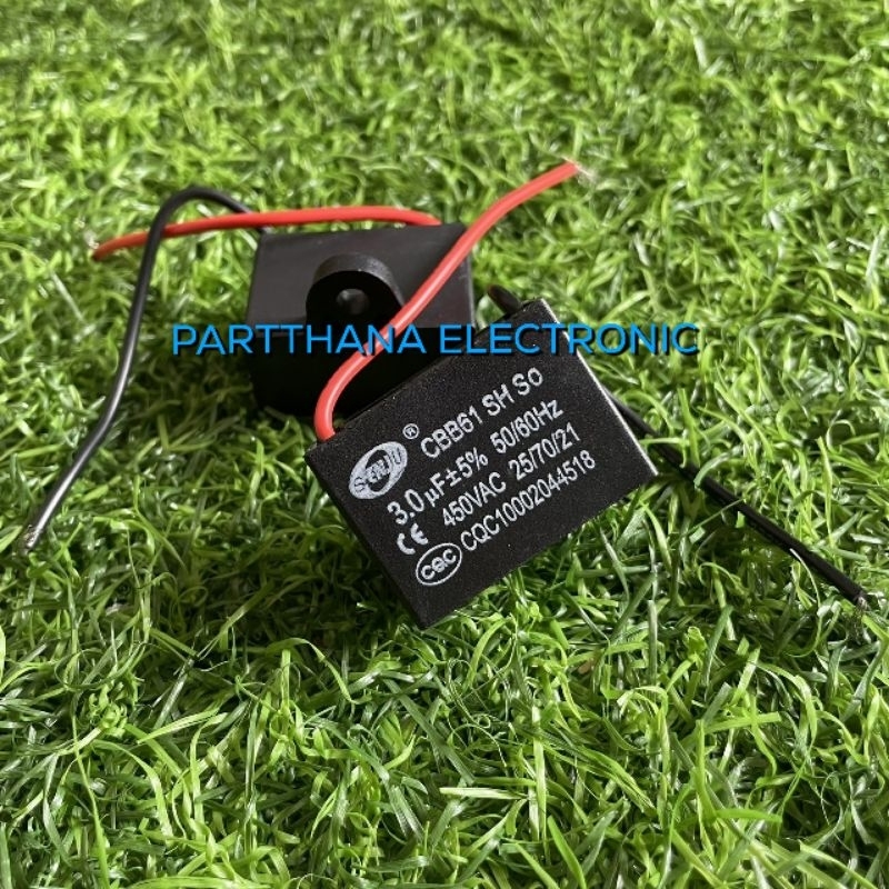 CBB61 3 UF 4UF 250VAC/450VAC มีสาย ตัวสี่เหลี่ยม