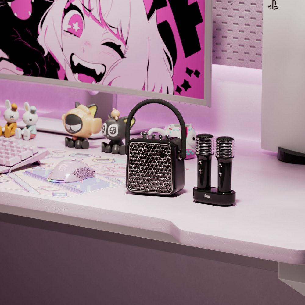 ลำโพงและไมค์พกพา Divoom SongBird-SE - Black / Purple / Yellow