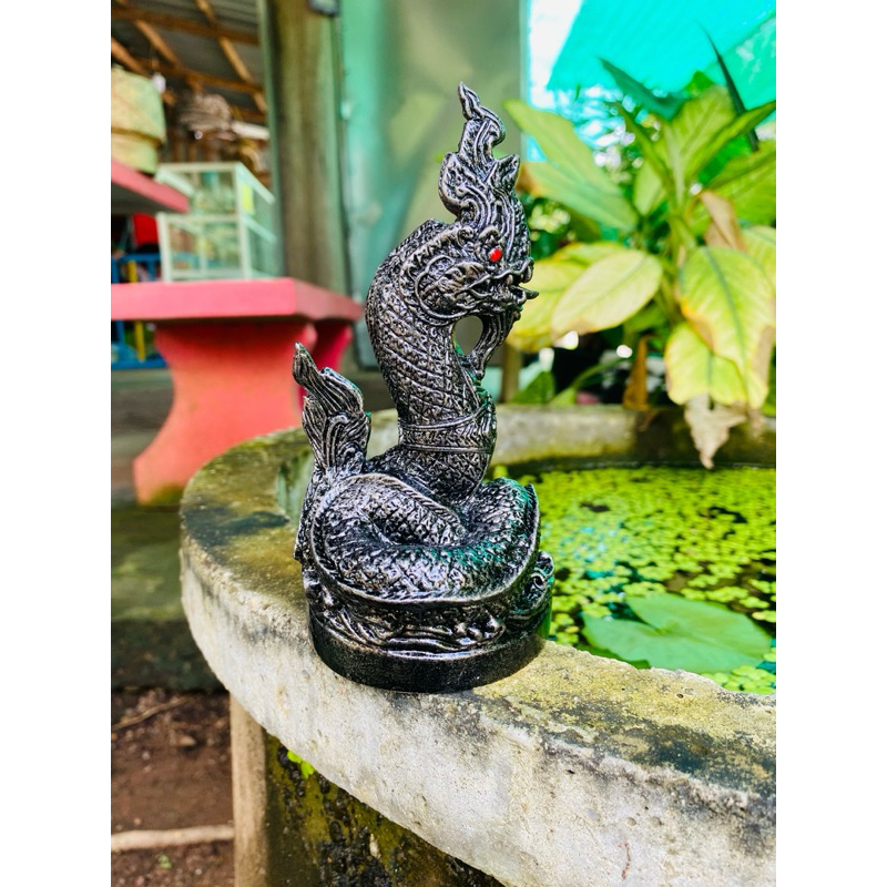 พญานาคองค์ดำ ปัดเงินเเร่เหล็กน้ำพี้