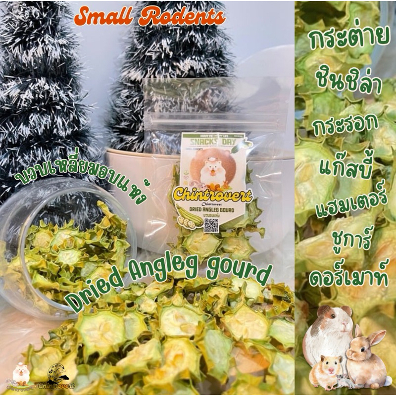 Chintrovert ✨| Dried Angled gourd บวบเหลี่ยมอบแห้ง 5g. | กระต่าย ชินชิล่า แฮมเตอร์ แฟตเทล ดอร์เมาท์