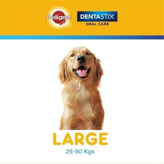 (ยกกล่อง)Pedigree Dentastix ขนมขัดฟัน สำหรับสุนัขพันธุ์ใหญ่ ขนาด 261 G.(บรรจุ 4 แพ็ค 28 Sticks)