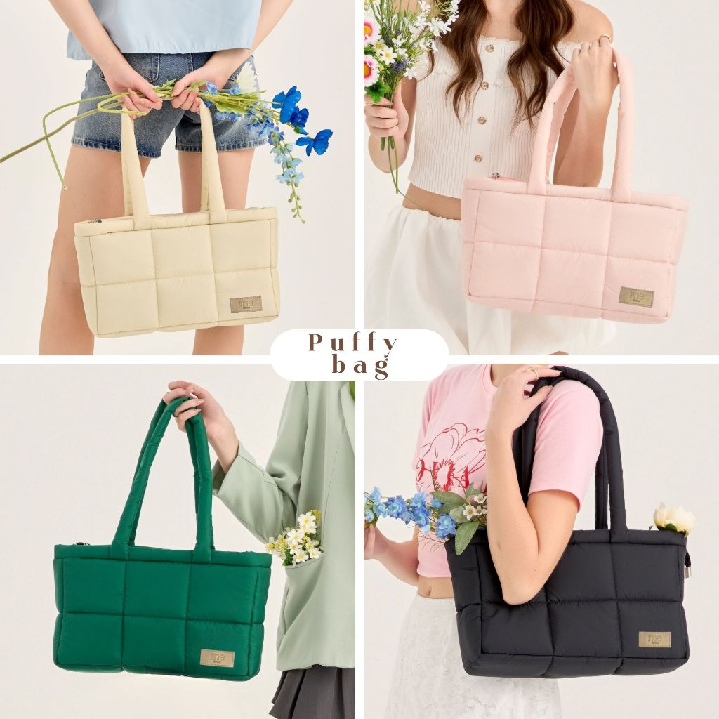 กระเป๋าสะพายข้างกันน้ำ Puffy Bag : By memine