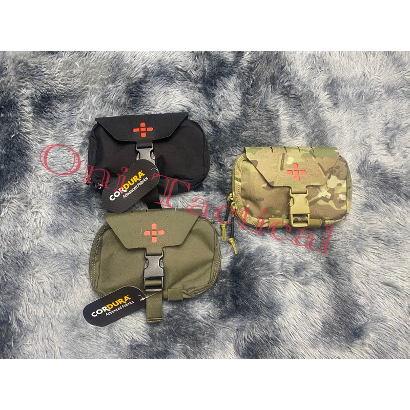 สินค้าพร้อมส่งในไทยกระเป๋าพยาบาลติดเข็มขัด เสื้อเกราะ Oni tac SLIM TEAR OFF MEDICAL POUCH (S.T.O.M.P.) Laser cuts