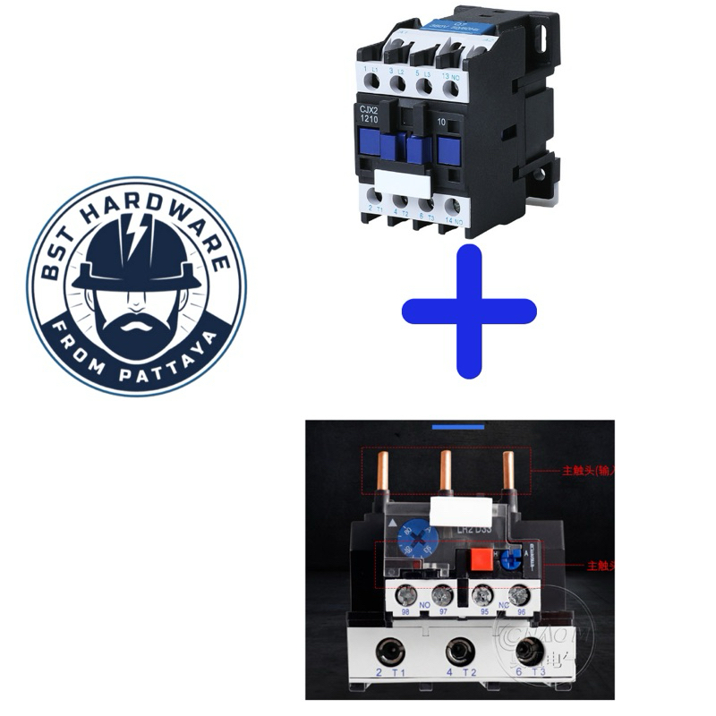 ชุดแมกเนติกพร้อมโอเวอร์โหลดCJX2+JR28-25 220V มีให้เลือก3ขนาด