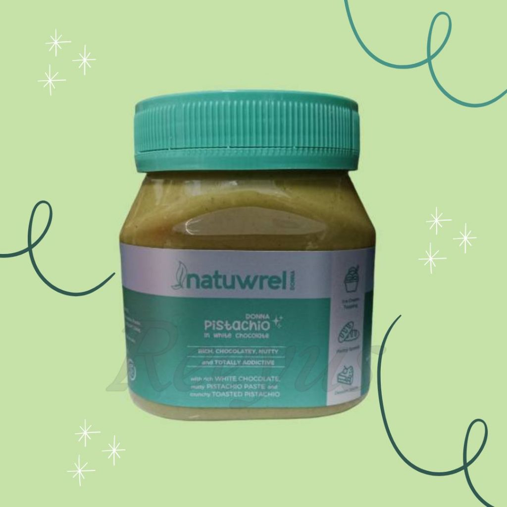 Donna Natuwrel Pistachio Sauce in White Chocolate น้ำหนัก 200 กรัม สินค้านำเข้าจากมาเลเซีย *โปรดอ่าน