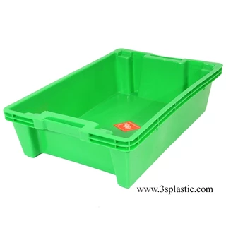 แพ็ค 15-20 ใบ ลังพลาสติก ขนาด 36.0 x 53.5 x 14 cm. เกรด A HDPE เบอร์ 419