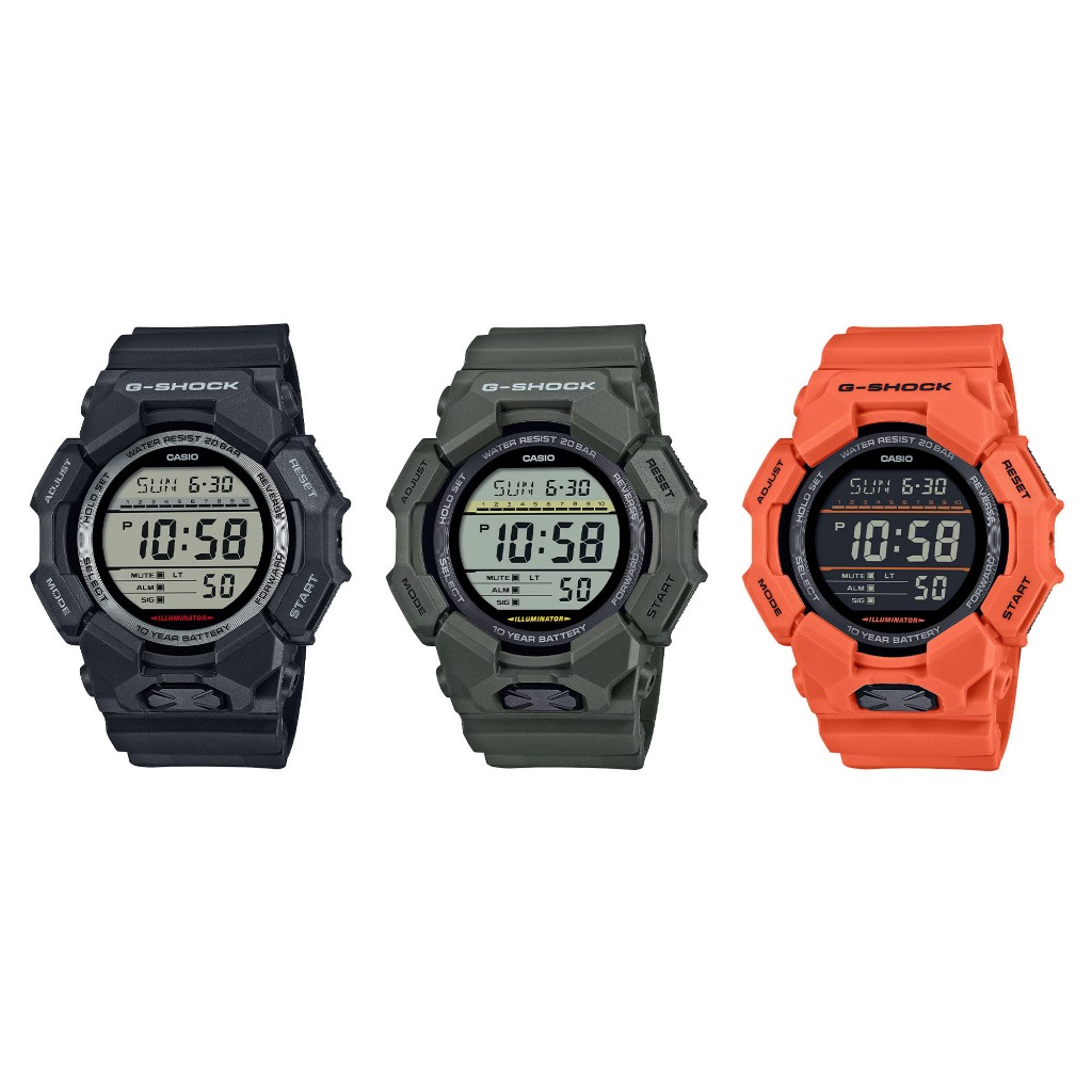 Casio G-Shock นาฬิกาข้อมือผู้ชาย สายเรซิน รุ่น GD-010(GD-010-4,GD-010-3,GD-010-1)