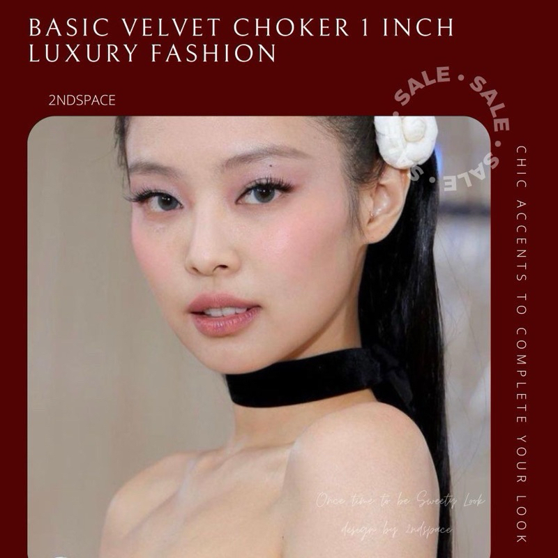 SALE โช้กเกอร์กำมะหยี่สาวหวาน Velvet Basic Choker ขนาด 1 นิ้ว พร้อมส่งนะค้า