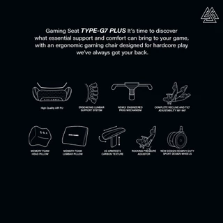 EGA TYPE G7 + เก้าอี้เกมมิ่ง เก้าอี้ทำงาน สไตล์ Ergonomic เพื่อสุขภาพ เก้าอี้ไซส์ใหญ่พิเศษ มี 3 สี [ประกัน 2 ปี]