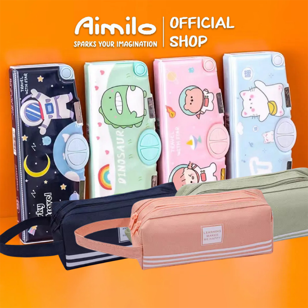 Aimilo shop กล่องดินสอ กล่องดินสอแม่เหล็ก อุปการณสำนักงานเรียน ของขวัญปีใหม่ กล่องใส่เครื่องเขียนเอนกประสงค์