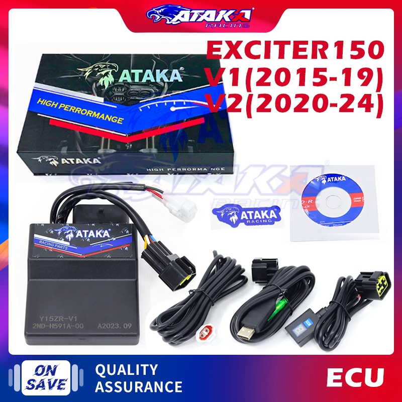 ATAKA สีแดงลีโอแข่งรถจักรยานยนต์ ECU สำหรับ EXCITER 150 V1 V2 ปลั๊กและเล่น