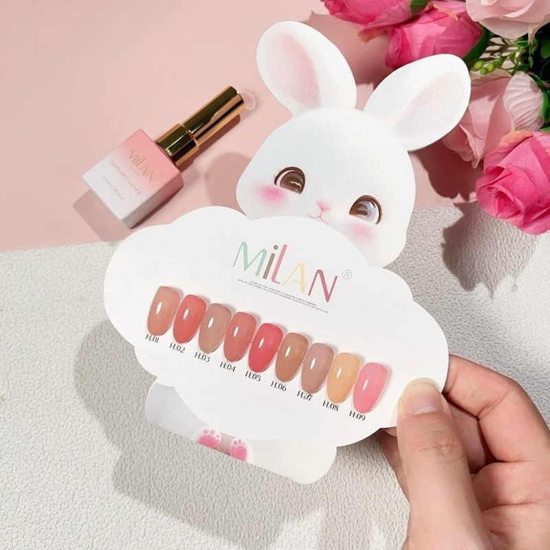 พร้อมส่ง สีเจลไซรัป Milan 9 สี โทนสุขภาพดี สุภาพ แถมฟรี ชาร์ทสี
