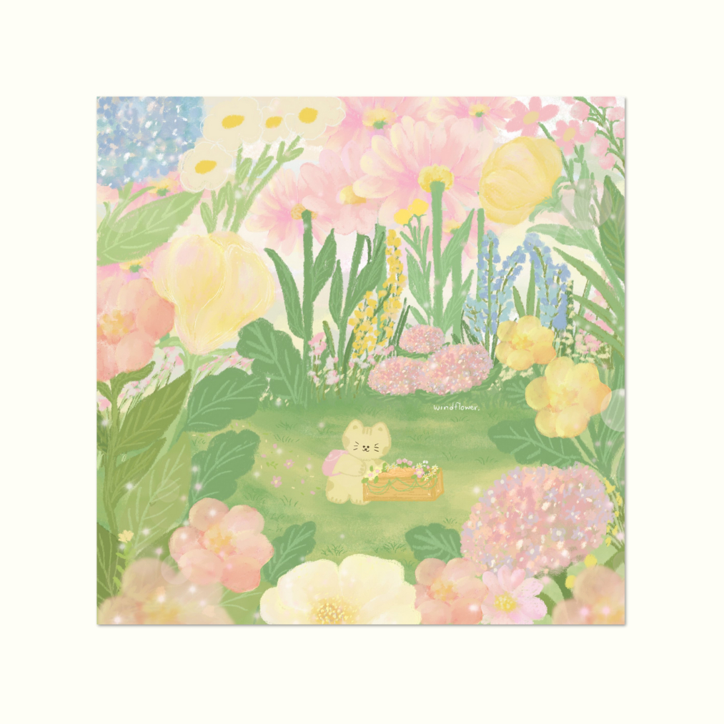 Artprint Postcard [Enjoy little flowers] โปสการ์ด