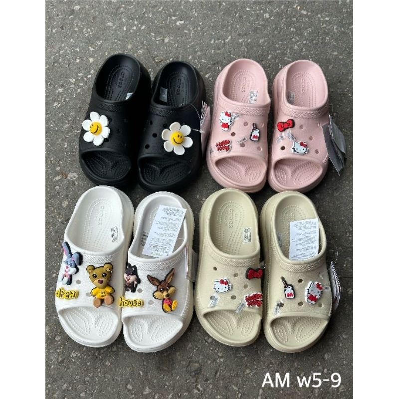 รองเท้าแตะแบบสวม 6Cmใส่ผู้หญิงM4--M7 พื้นนิ่มน้ำหนักเบาใส่สบาย ถ่ายรูปจากสินค้าจริง