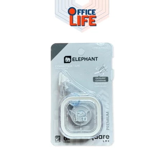 Elephant (ตราช้าง) เทปลบคำผิด 6 M. รุ่น SQUARE (สแควร์) คละสี (จำนวน 1 ชิ้น)