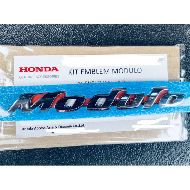 (แท้💯%)โลโก้ Modulo,โมดูโล,sport, Resin rubber,ติดฝาท้าย, แท้ ”Honda Access Modulo,(1ชิ้น)Civic GK5 GM6 GN2 FE FC GE