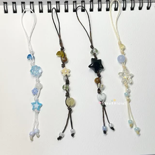 Sebofficial | Phone charm | สายคล้องโทรศัพท์มือถือเชือกเทียนถัก สายคล้องกล้องถ่ายรูป ไดอารี่ พวงกุญแจ ออกแบบตามปกเพลง 🗝
