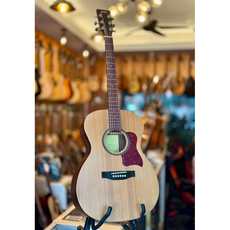 กีต้าร์โปร่งไฟฟ้าMugen Guitar model mg-28รุ่นพิเศษล่าสุด งานสวยงามมากค่ะTop solid cedar มาพร้อมInlay