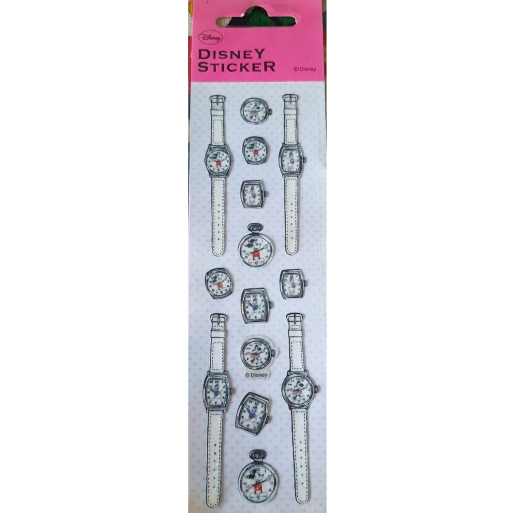 Disney Mickey mouse Minnie mouse Donald Sticker  สติ๊กเกอร์ มิกกี้เม้าส์ มินนี่เม้าส์ โดนัลด์ นาฬิกา