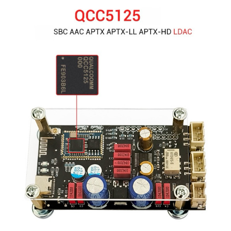 ของแท้100% QCC5125 DC8-32V บอร์ดถอดรหัสบลูทูธ 5.1 APTX LDAC คุณภาพเสียงที่ไม่สูญเสีย ราคา ถูกที่สุด ดีลบีเคเค แกลเลอรีภาพที่ 7