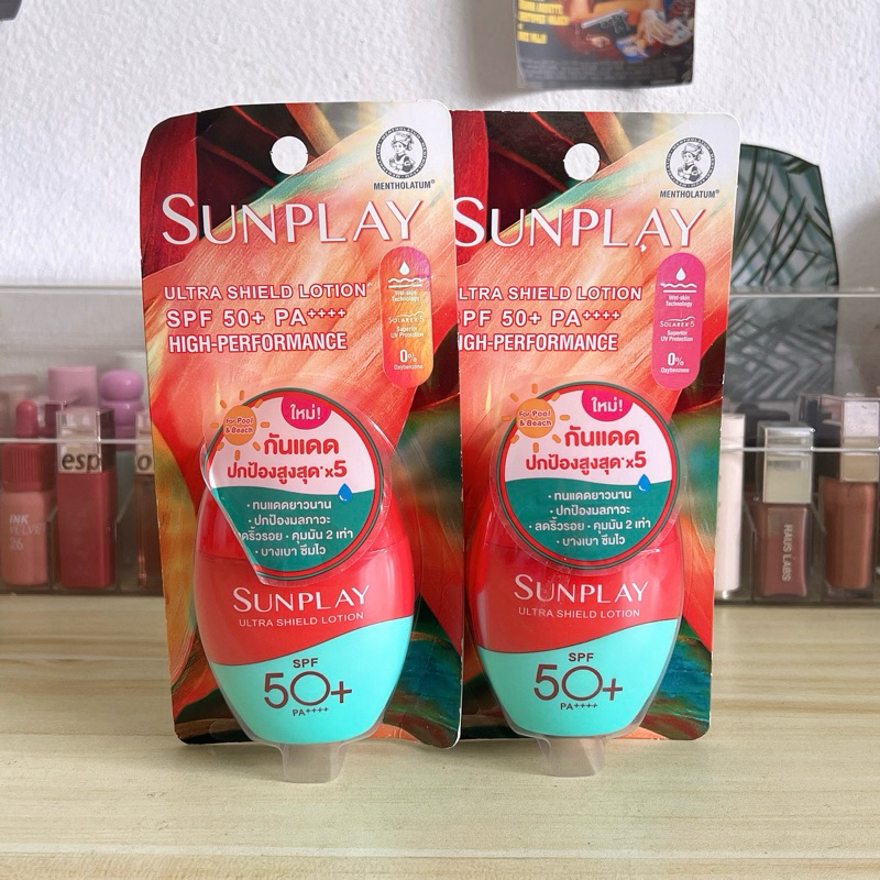 มือ1 Mentholatum sunplay ultra shield lotion SPF50+ PA++++ 35g