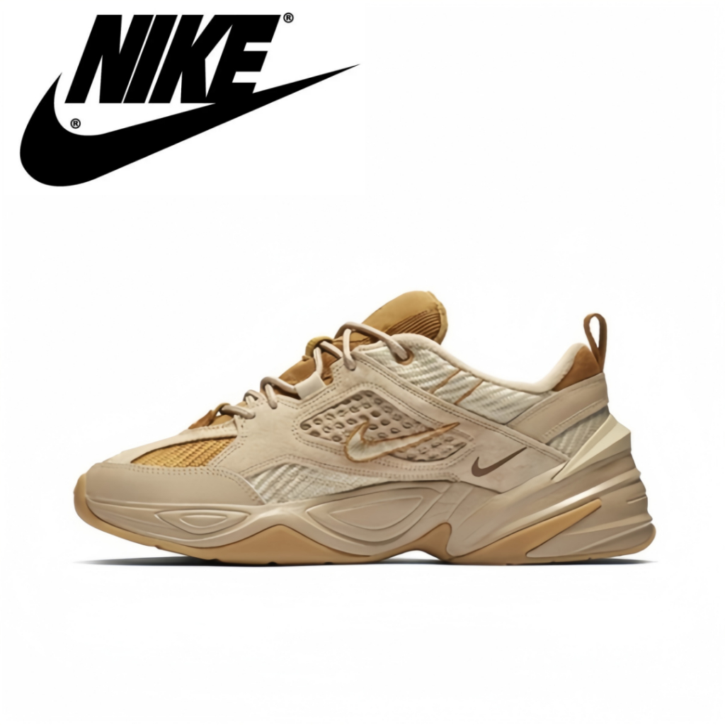 Nike M2K Tekno SP ข้าวสาลี（ของแท้ 100 %）รองเท้าผ้าใบ ผู้ชาย ผู้หญิง รูปแบบ รองเท้า