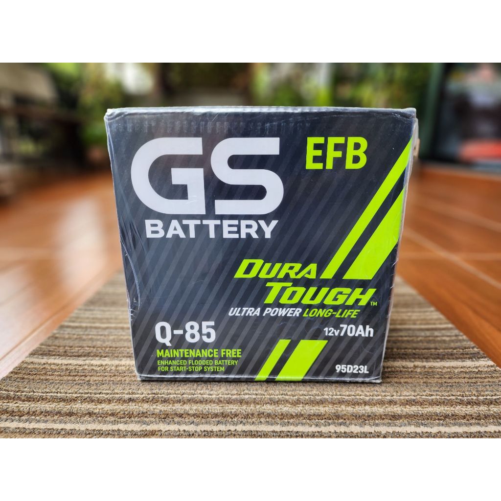 GS Battery Q85 ระบบ Start-Stop แบตรถยนต์ แบตรถเก๋ง 70 แอมป์ ไฟแรงใหม่จากโรงงาน