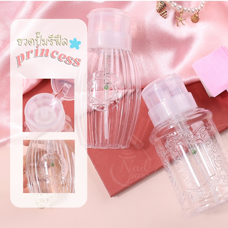 ขวดปั๊ม สำหรับเติม ปั๊มน้ำยาต่างๆ สำหรับใส่น้ำยาล้างเล็บ หรือของเหลว ใช้งานสะดวก Refillerble Bottle