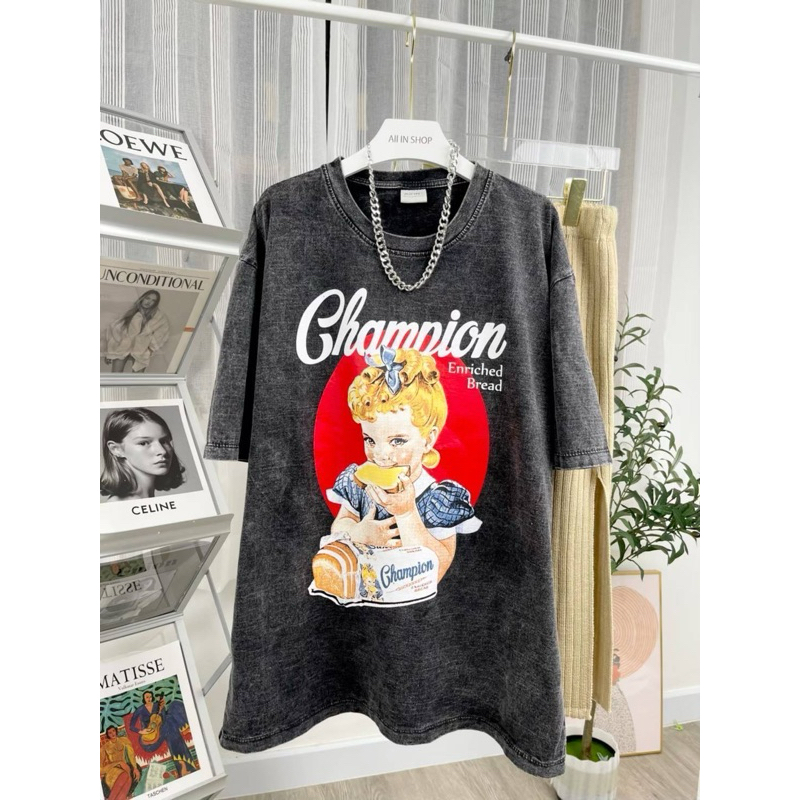 เสื้อยืดโอเวอร์ไซส์ งานผ้าฟอกวินเทจ No.24