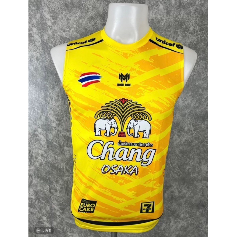 **ของแท้ ส่งไว** เสื้อกีฬาแขนกุดพิมพ์ลายช้าง moondoge รุ่นEX-2