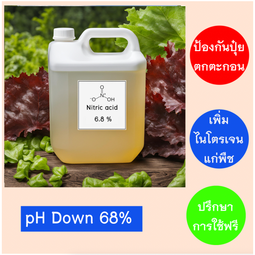 PH Down สำหรับปรับลดค่าในระบบไฮโดรโปรนิกส์ (แบบเข้มข้น และ แบบเจือจาง)