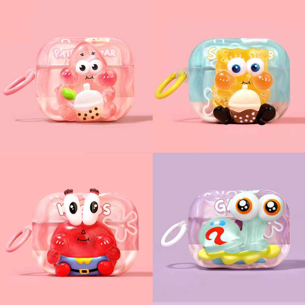 【 SpongeBob 】เคสหูฟัง i12 i11 i13 เคสใสการ์ตูนนูน 1 2 3 เคสหูฟังบลูทูธ gen gen1 gen2 เคสหูฟังไร้สาย 