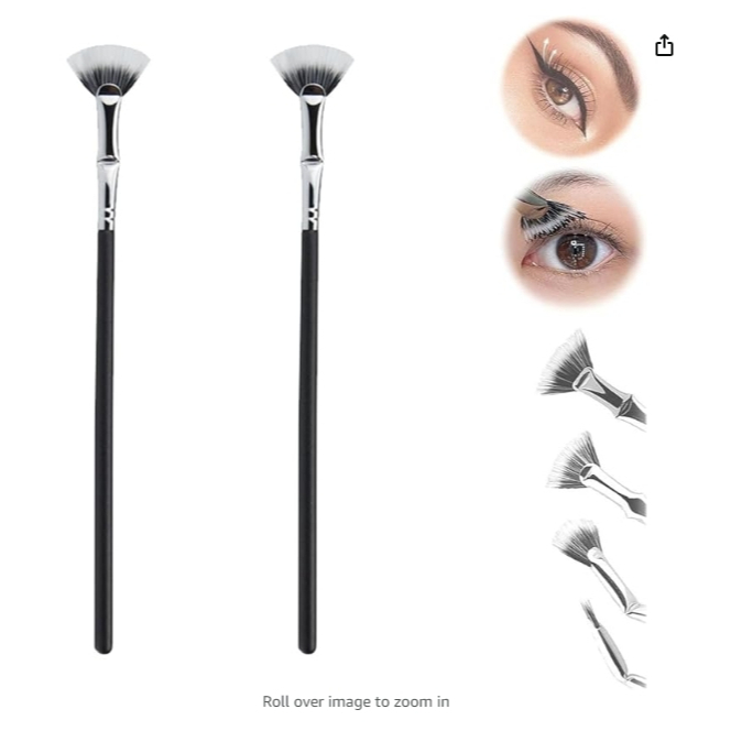 แปรงปัดขนตา รูปพัด ขนตาไม่หลุด ไม่ร่วง แปรงสำหรับแต่งหน้า แปรงไฮไลน์ มาสคาร่าขนตาที่กําหนดความยาวขึ้นได้เอง - รูปที่ 7