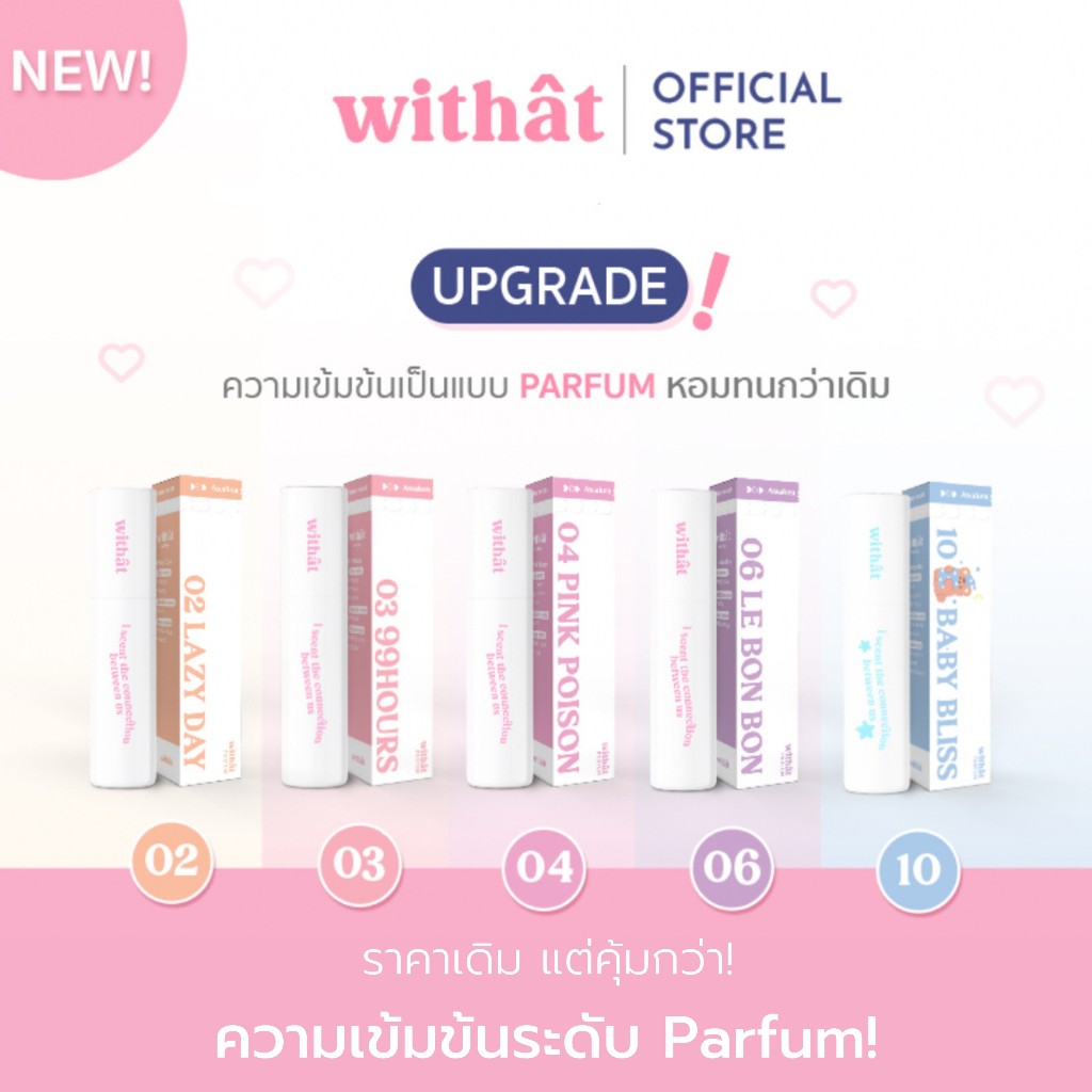 ส่งฟรี สั่ง 2 ขวดแถมสติกเกอร์ น้ำหอม Withat Parfum