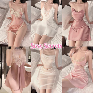 Sexy secrets⚜️⚜️ชุดนอนซาติน ชุดเดรสสายเดี่ยว🍥🍥หลากหลายสไตล์ สวมใส่สบาย จัดส่งจากประเทศไทย.