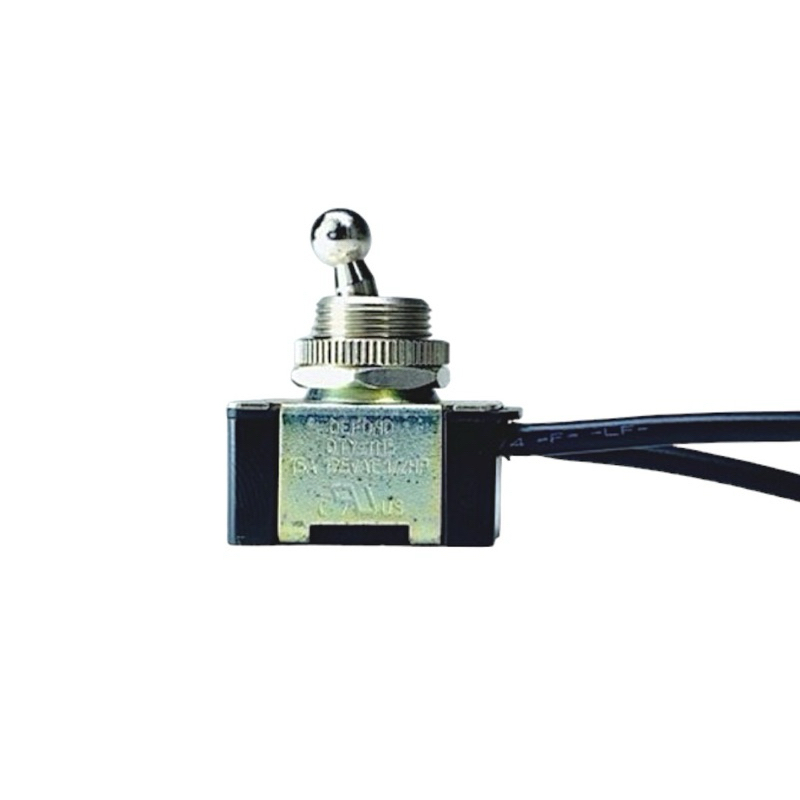 สวิตช์กระดก 15A 125VAC Switch On/Off สำหรับ รูขนาด 12 mm. 1/2 HP สายไฟ AWM 1015 16AWG 600V DEFOND