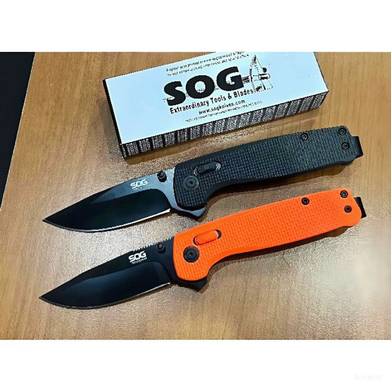 มีดพับ มีดพก SOG ขนาด 19 CM มีดปอกผลไม้ สันหนากิจกรรมต่างๆมีดเนื้อแข็ง ใบมีดสีเงิน มีดปลอกผลไม้ มีดเดินป่า สันหนากิ