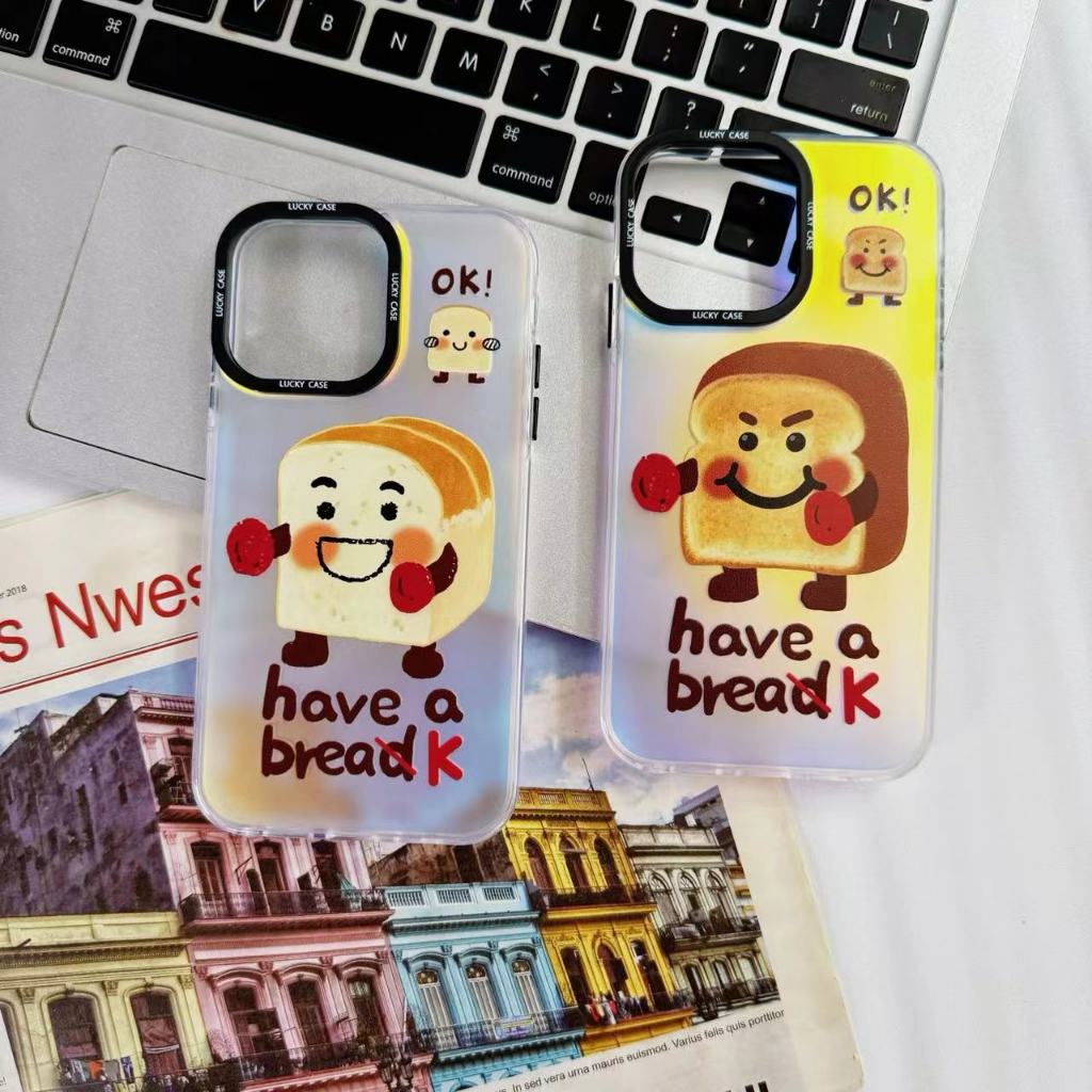 ส่งจากไทยการ์ตูน ขนมปังปิ้ง หน้ายิ้ม เคส for iPhone XR รูปที่ 2