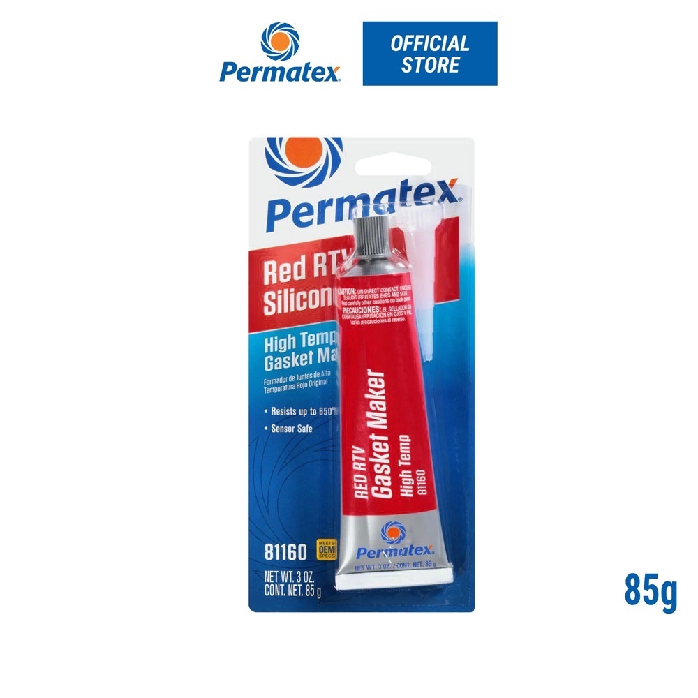Permatex 81160 High-Temp Red RTV Silicone Gasket Maker [26BR] ซิลิโคนแทนปะเก็น ชนิดทนความร้อนสูง สีแดง ขนาด 3 oz.