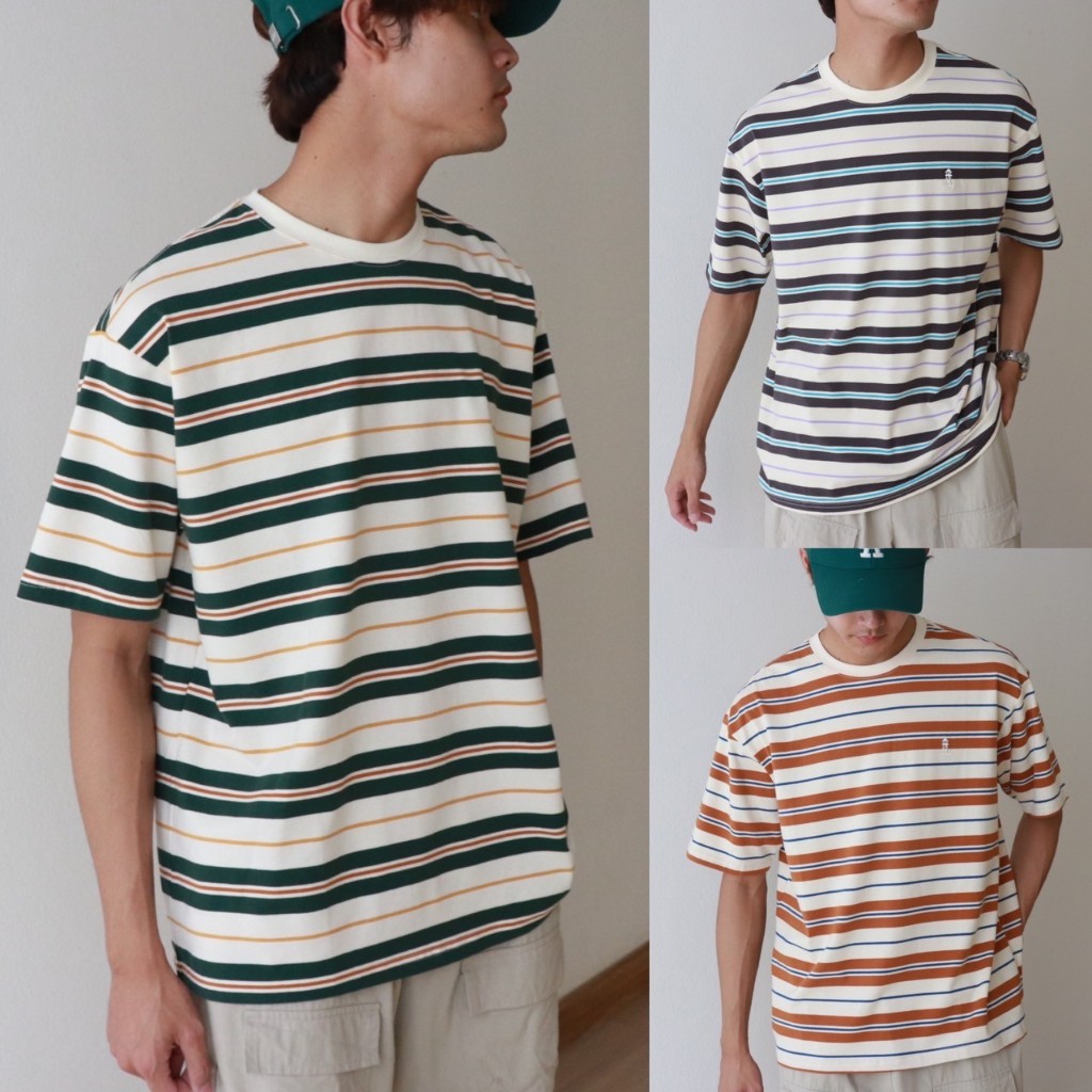 IBB BRETON STRIPES SHIRTS เสื้อยืดคอกลมลายขวาง