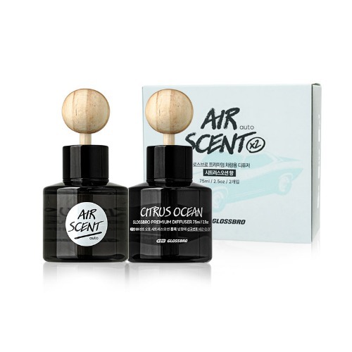 GLOSSBRO Airscent Auto Citrus Ocean 75ml, น้ำหอมปรับอากาศ (1 กล่องมี 2 ขวด)