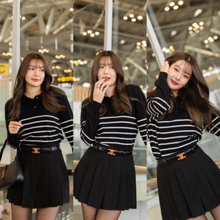 Bonny sweater ( บอนนี่ ) สเวตเตอร์ไหมพรม คอปก ผ้านุ่มมากๆค่ะ