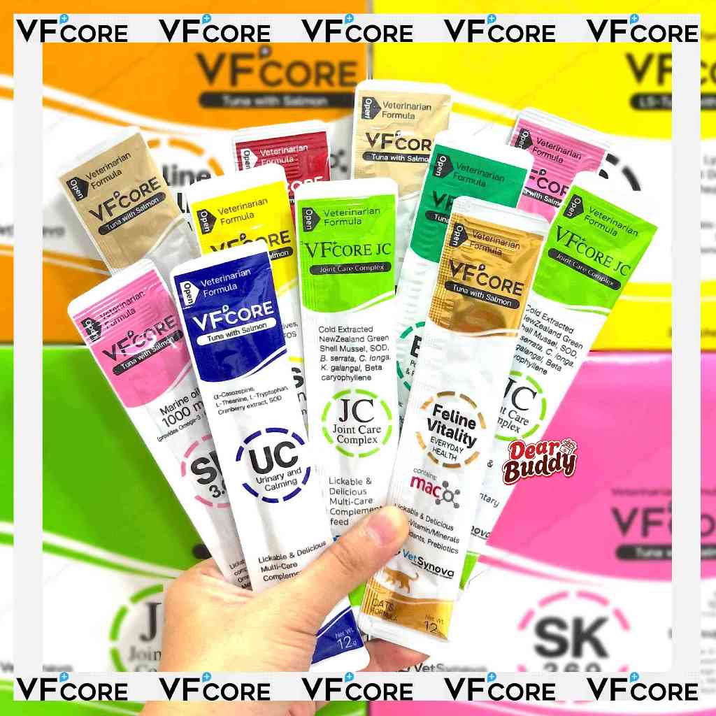 วิตามินรูปแบบเลีย VFcore สำหรับสุนัขและแมว หมาเลีย แมวเลีย สุนัขเลีย วิตามินสำหรับสัตว์เลี้ยง
