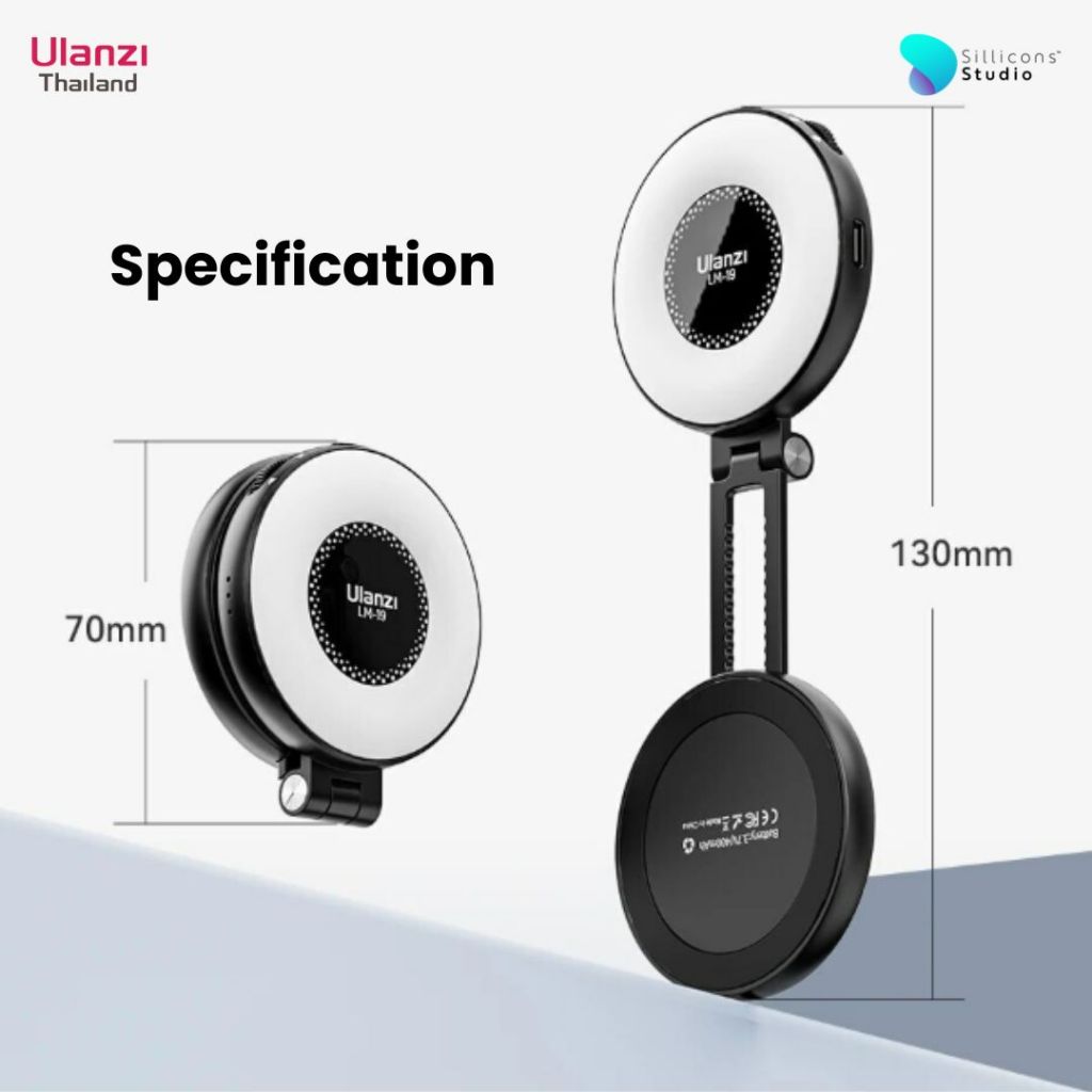 Ulanzi LM19 Magsaf Fill Light ไฟเซลฟี่ ถ่ายภาพ สำหรับสมาร์ทโฟน แบบ Magsaf ปรับแสงขาว-ส้มได้ พกพาง่าย ราคา ถูกที่สุด ดีลบีเคเค แกลเลอรีภาพที่ 9