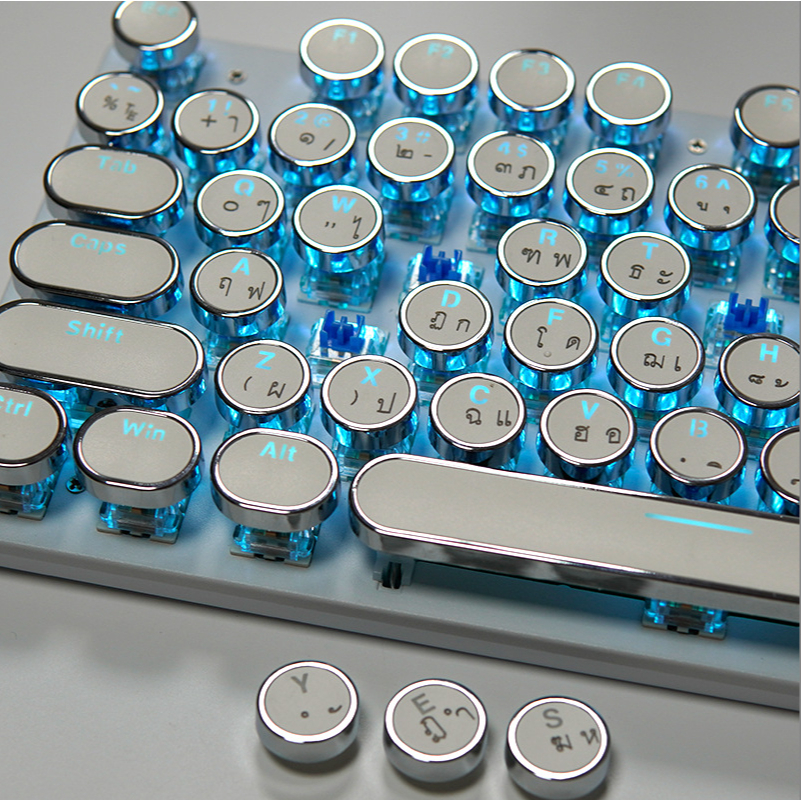 คีย์บอร์ดKeyboard Gaming Blue switch คีย์บอร์ด 104, 87 Key Mechanical Keyboard รูปที่ 2