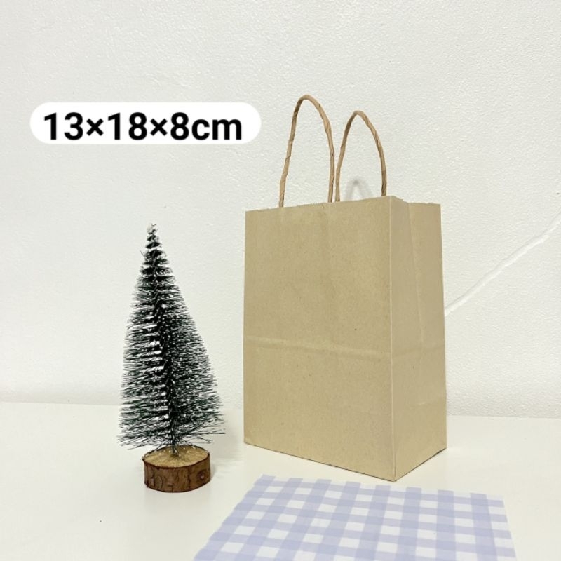 ถุงกระดาษดราฟ 13×18×8cm แบ่งขาย ราคาถูก