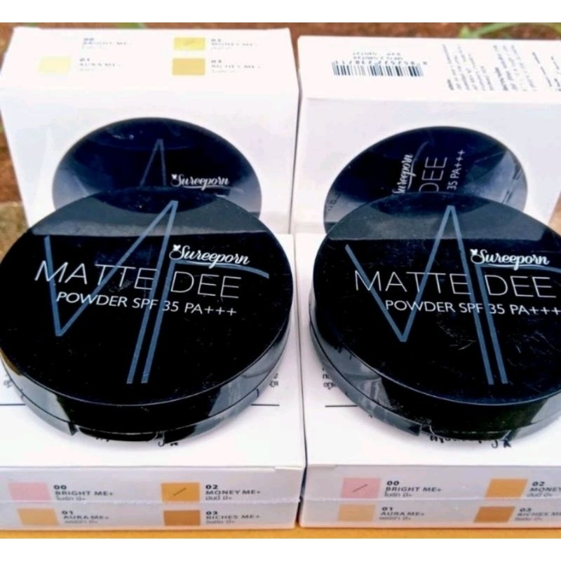 แป้งตลับดำ สุรีย์พร matte dee ของแท้ ปกปิดดี กันน้ำ กันเหงื่อ