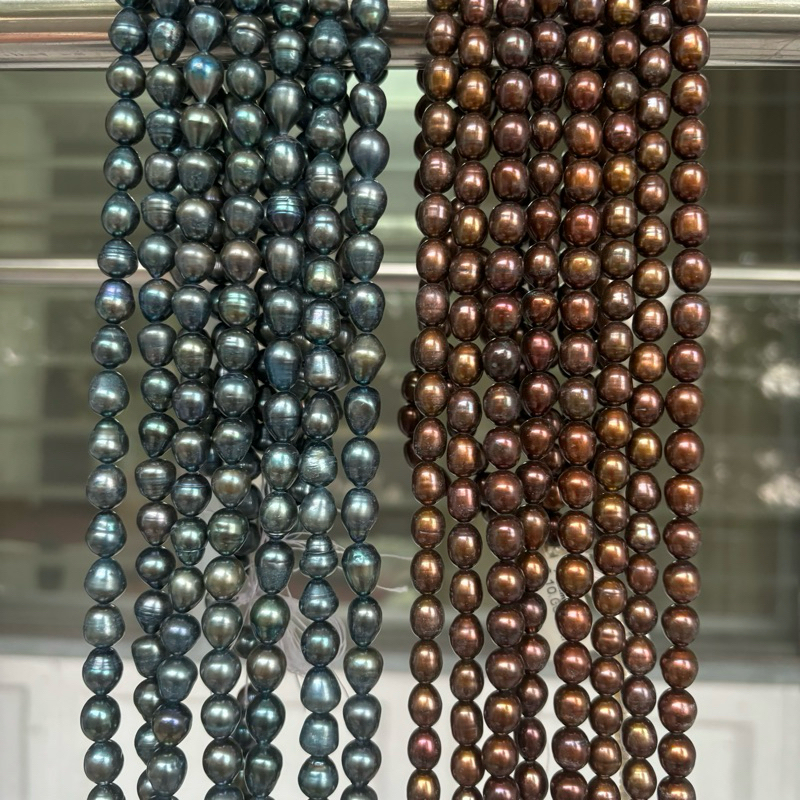 ไข่มุก Fresh Water Pearl ทรงไข่ 7-9 mm.