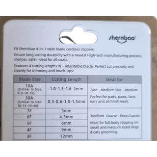 New Lot Shernbao 4-in-1 blade style for clipper PGC670, PGC660, PGC560